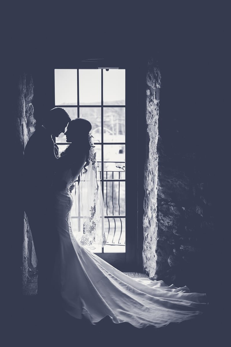 Bride and Groom under the stars